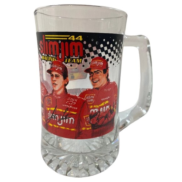 Vtg 1999 Nascar Glass Collectors Mug Busch Series Slim Jim 44 Racing Team - Picture 14 of 16